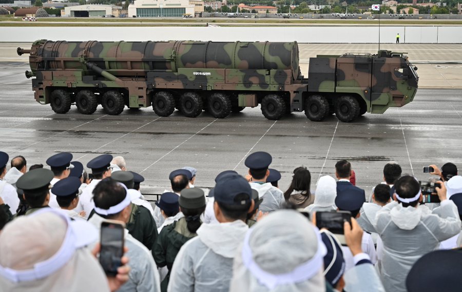 Huynmoo V se předvádí na Seoul Air Base. Kredit: Yonhap News via Ryan Chan (Twitter).