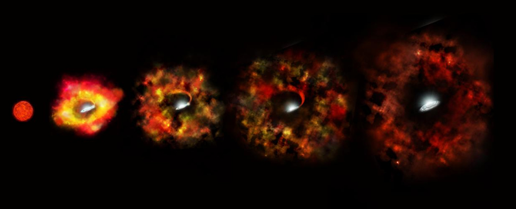 Selhání supernovy. Kredit: P. Jeffries/STScI/NASA/ESA.