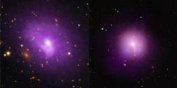 Abell 478 a NGC 5044 na kombinovaných snímcích. Kredit: X-ray: NASA/CXC/Univ. of Bologna/F. Ubertosi et al.; Optical/IR: Univ. of Hawaii/Pan-STARRS; IR: NASA/ESA/JPL/CalTech/Herschel Space Telescope.