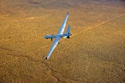DARPA chce nabíjet na dálku drony jako je MQ9 Reaper, momentálně se spalovacím pohonem. Kredit: General Atomics.